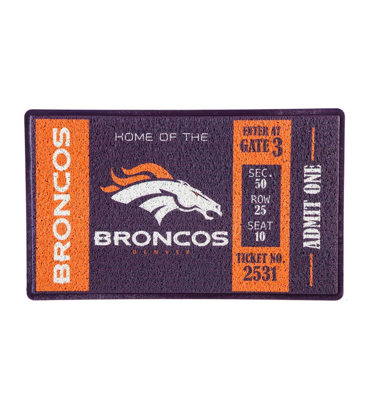 Denver Broncos Durable Turf Mat