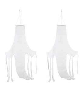 Set of 2 Halloween Smiling Ghost 43" 3D Windsocks