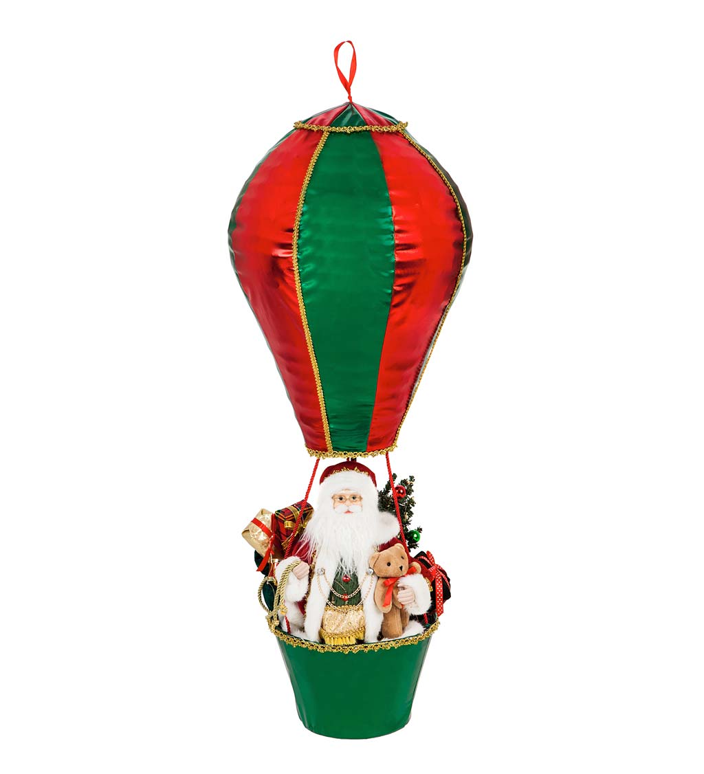 Large LED Musical Santa Claus's Special Delivery Hot Air Balloon