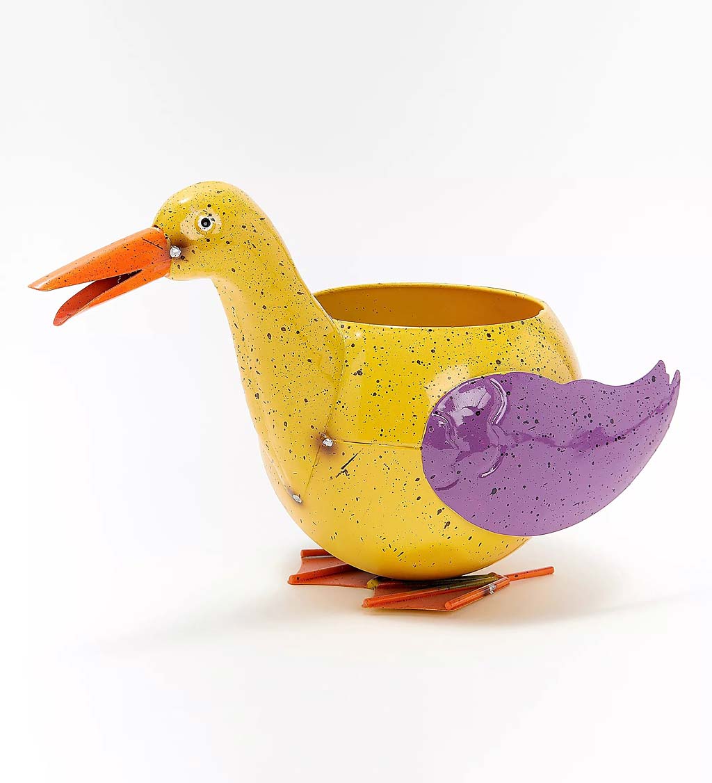 Metal Duck Planter