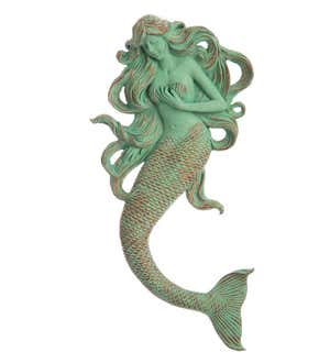 Verdigris Mermaid Wall Décor