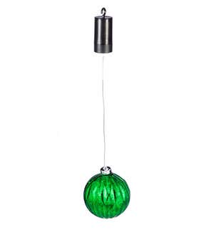 Indoor/Outdoor Lighted Shatterproof Hanging Ball and Onion Ornaments, Set of 2