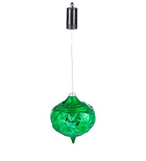 Indoor/Outdoor 8" Shatterproof Holiday LED Lighted Hanging Ornament, Set of 2