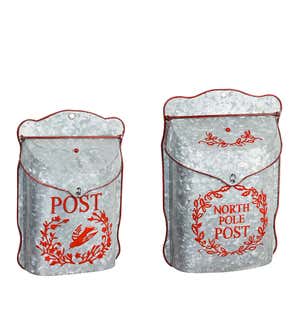 North Pole Post Boxes, Set of 2