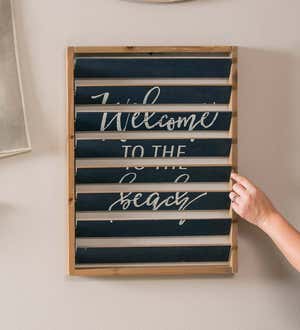 Welcome to the Beach Double-Sided Shutter Sign Wall Art