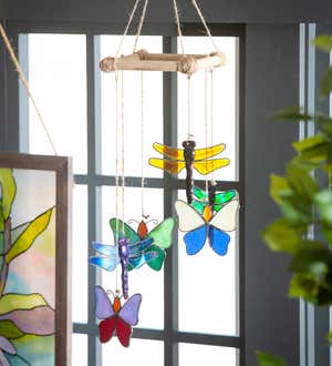 Stained Glass Butterfly and Dragonfly Hanging Mobile