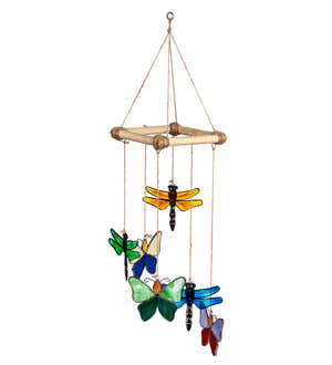Stained Glass Butterfly and Dragonfly Hanging Mobile