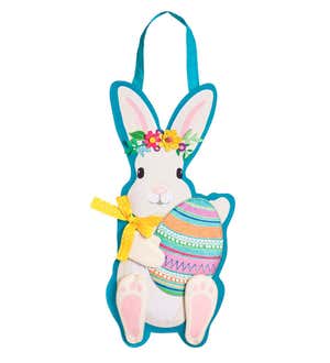 Easter Bunny with Prize Easter Egg Door Decor