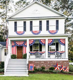 Large Half-Round Stars and Stripes Bunting