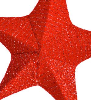 Small Lighted Hanging Fabric Star