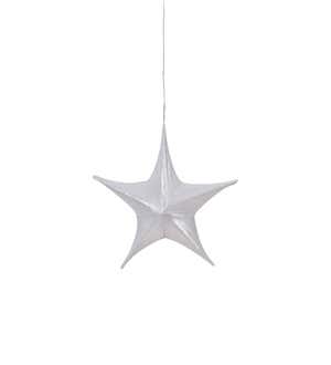 Small Lighted Hanging Fabric Star
