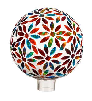 8" Multicolored Mosaic Glass Gazing Ball