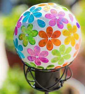 Multicolored Glass Gazing Ball