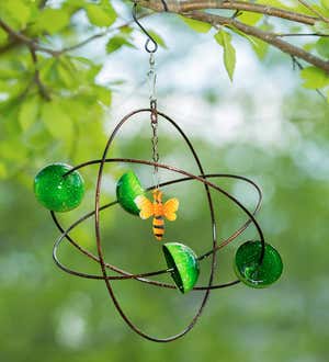 Metal Circles Hanging Wind Twirler