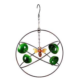 Metal Circles Hanging Wind Twirler