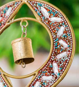 Handcrafted 3-Tier Beaded Metal Wind Chime