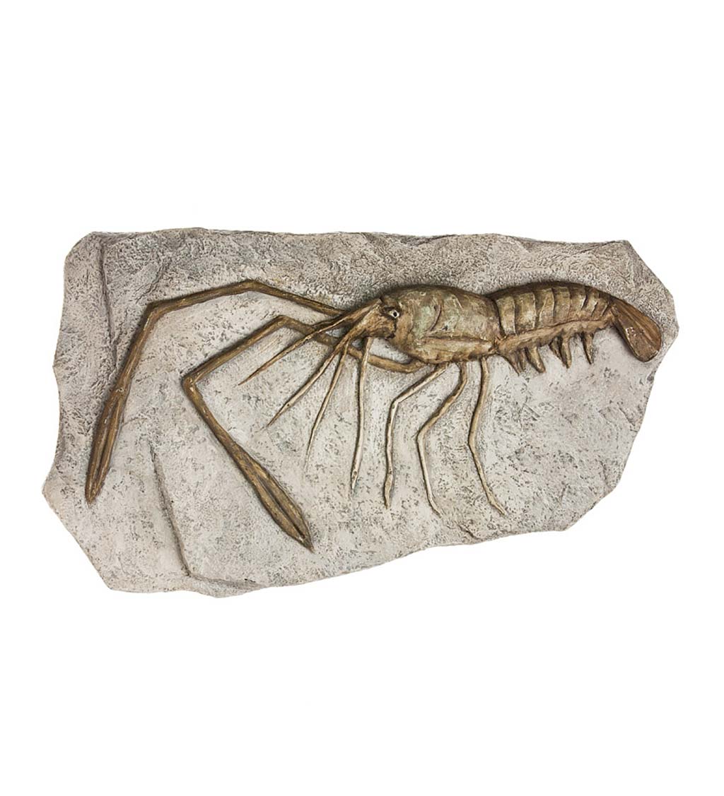 Crawling Crawfish Replica Fossil Garden Stone
