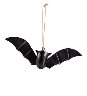Indoor/Outdoor Metal Bat Ornament