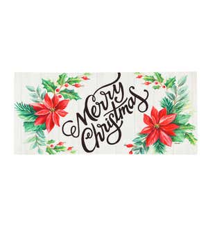 Merry Christmas Poinsettias Sassafras Switch Mat