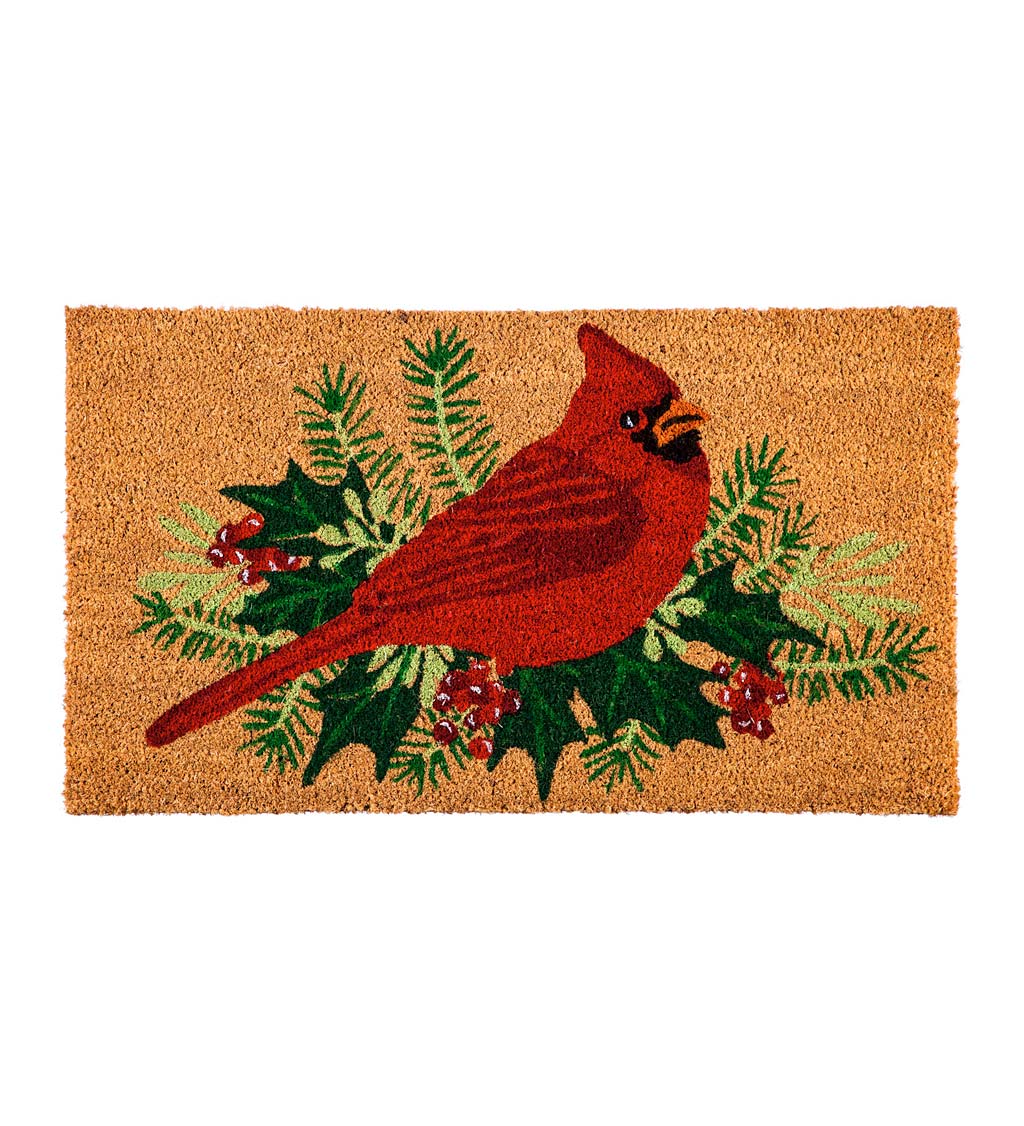 Winter Cardinal Coir Fiber Mat