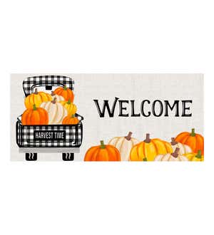 Pumpkin Plaid Truck Sassafras Switch Mat