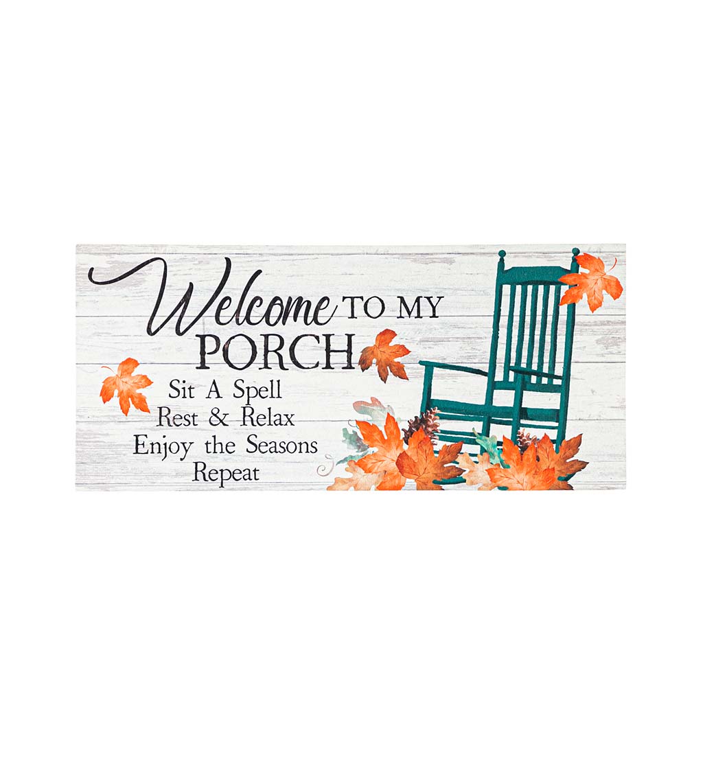 Fall Porch Rules Welcome Sassafras Switch Mat