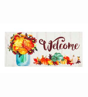 Fall Mums Floral Mason Jar Sassafras Switch Mat