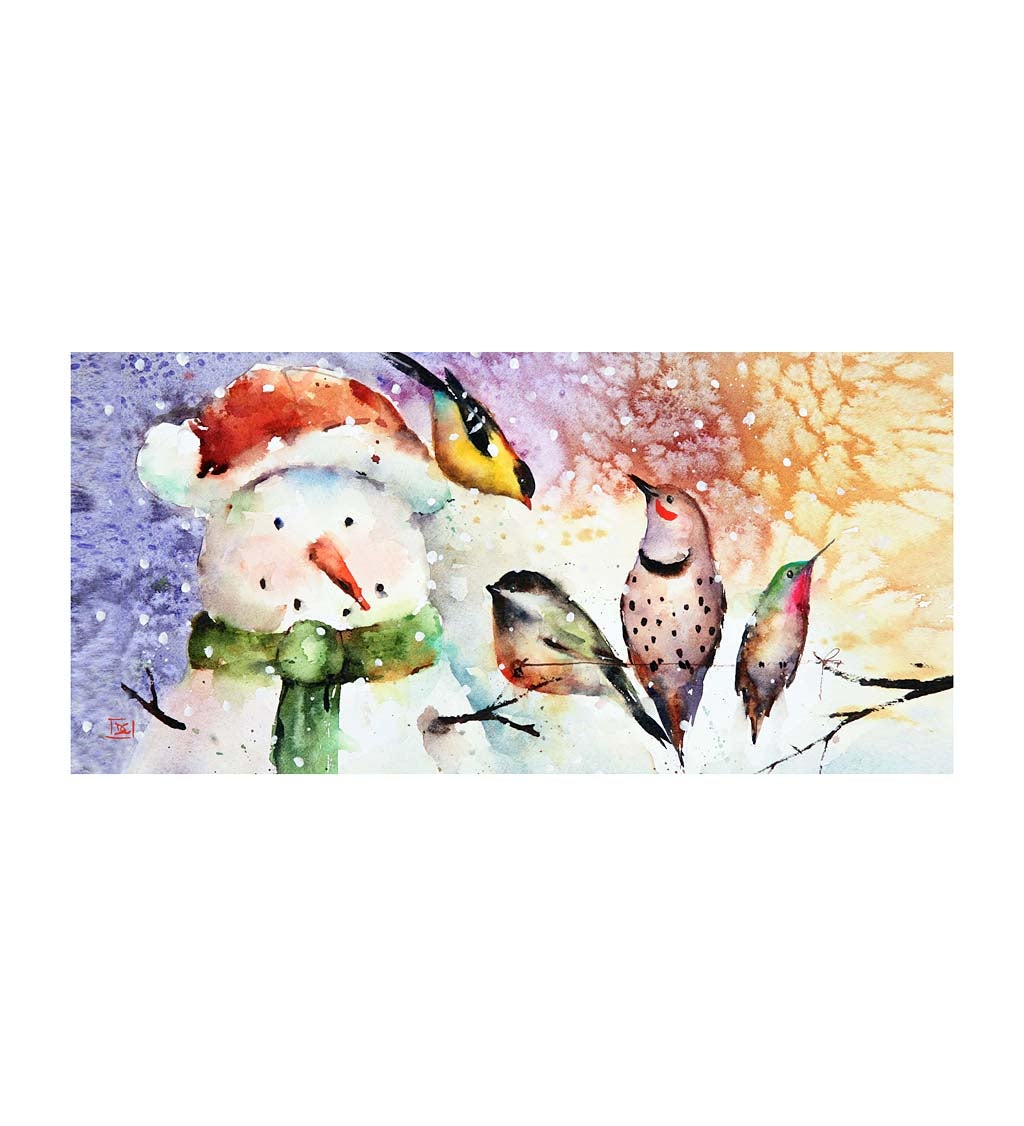 Snowman and Feathered Friends Sassafras Switch Mat