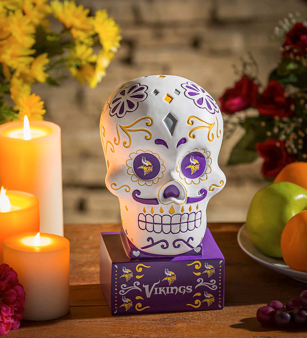 Minnesota Vikings Sugar Skull Statue