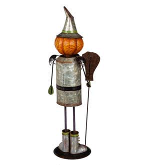 Indoor/Outdoor Pumpkin Witch Garden Statue