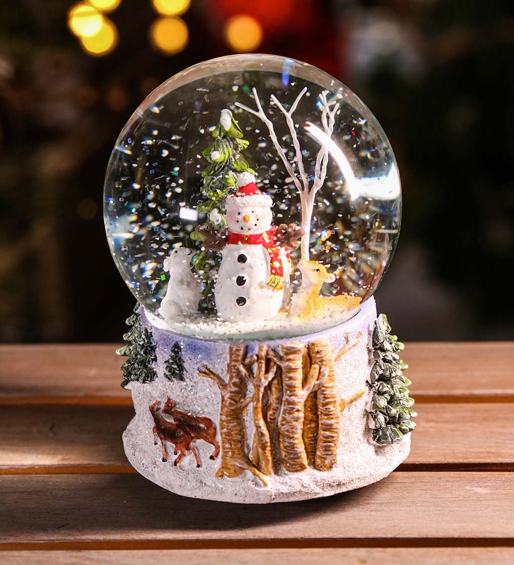 Musical Snowman Snow Globe