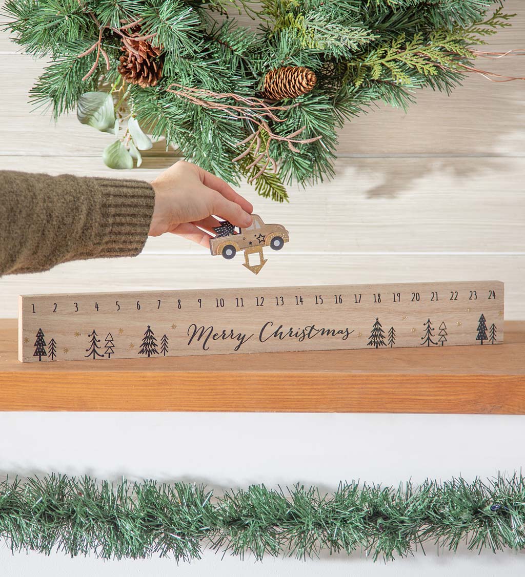 Wooden Moveable Truck Advent Calendar