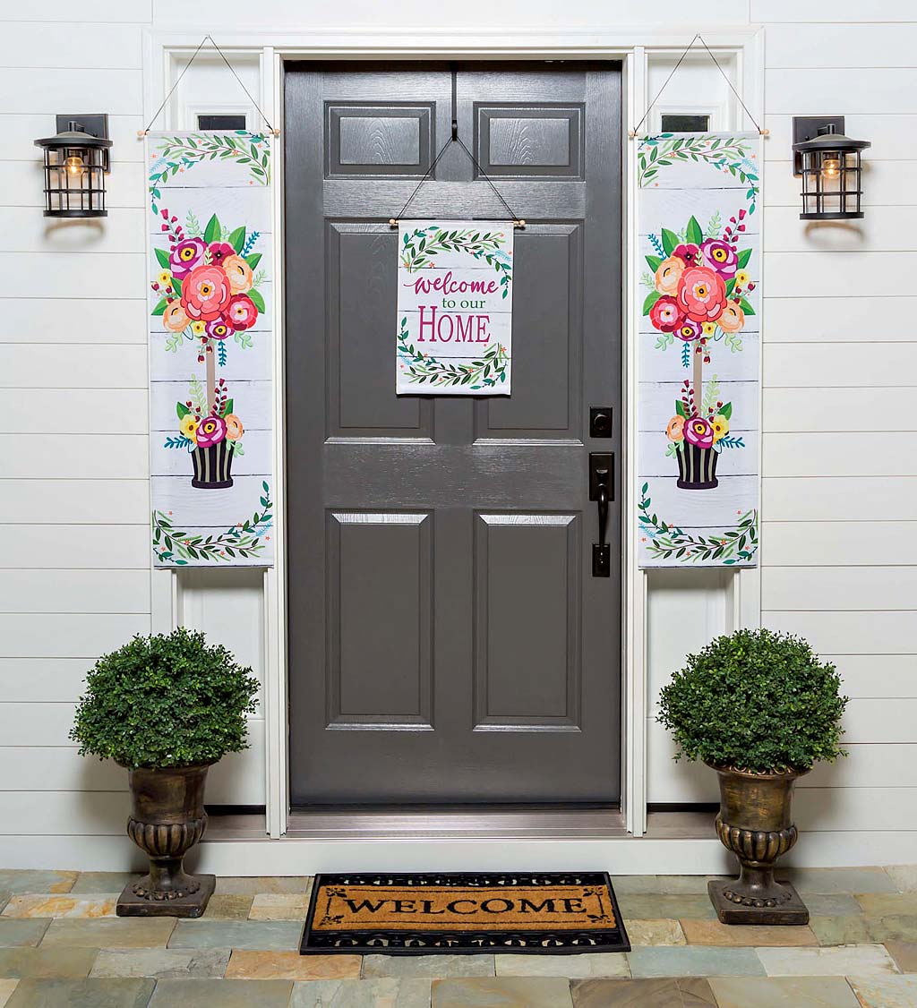 Welcome To Our Home Topiary Door Banner Kit