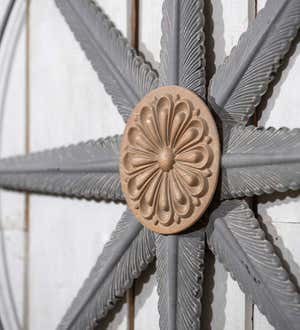 Indoor/Outdoor Metal Compass Wall Décor