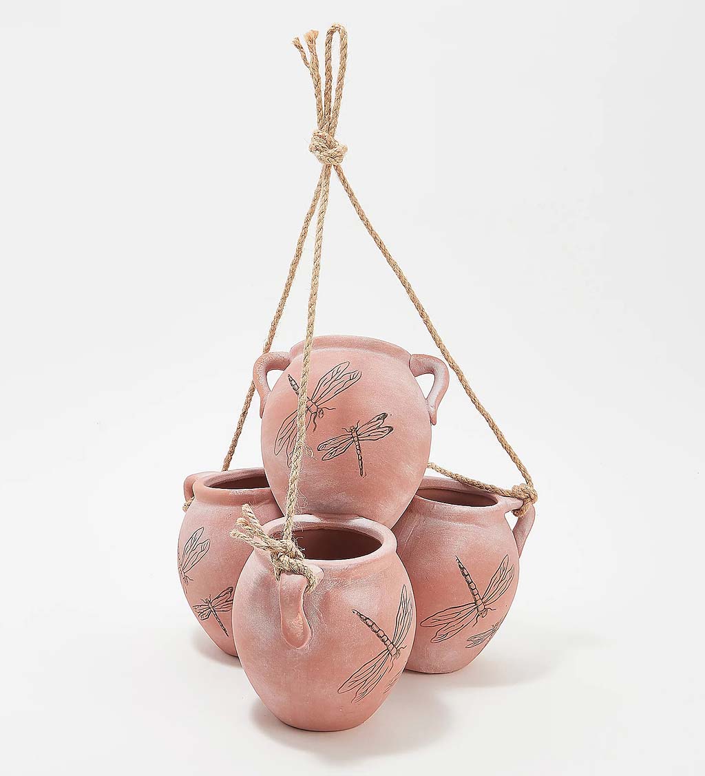 Hanging Vintage Four-Pot Planter