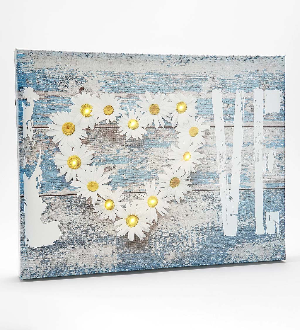 Daisy Love Illuminated Outdoor Canvas