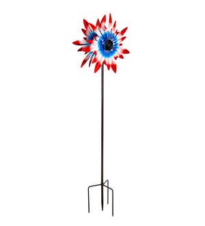 Patriotic Solar Lighted Wind Spinner