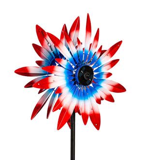 Patriotic Solar Lighted Wind Spinner