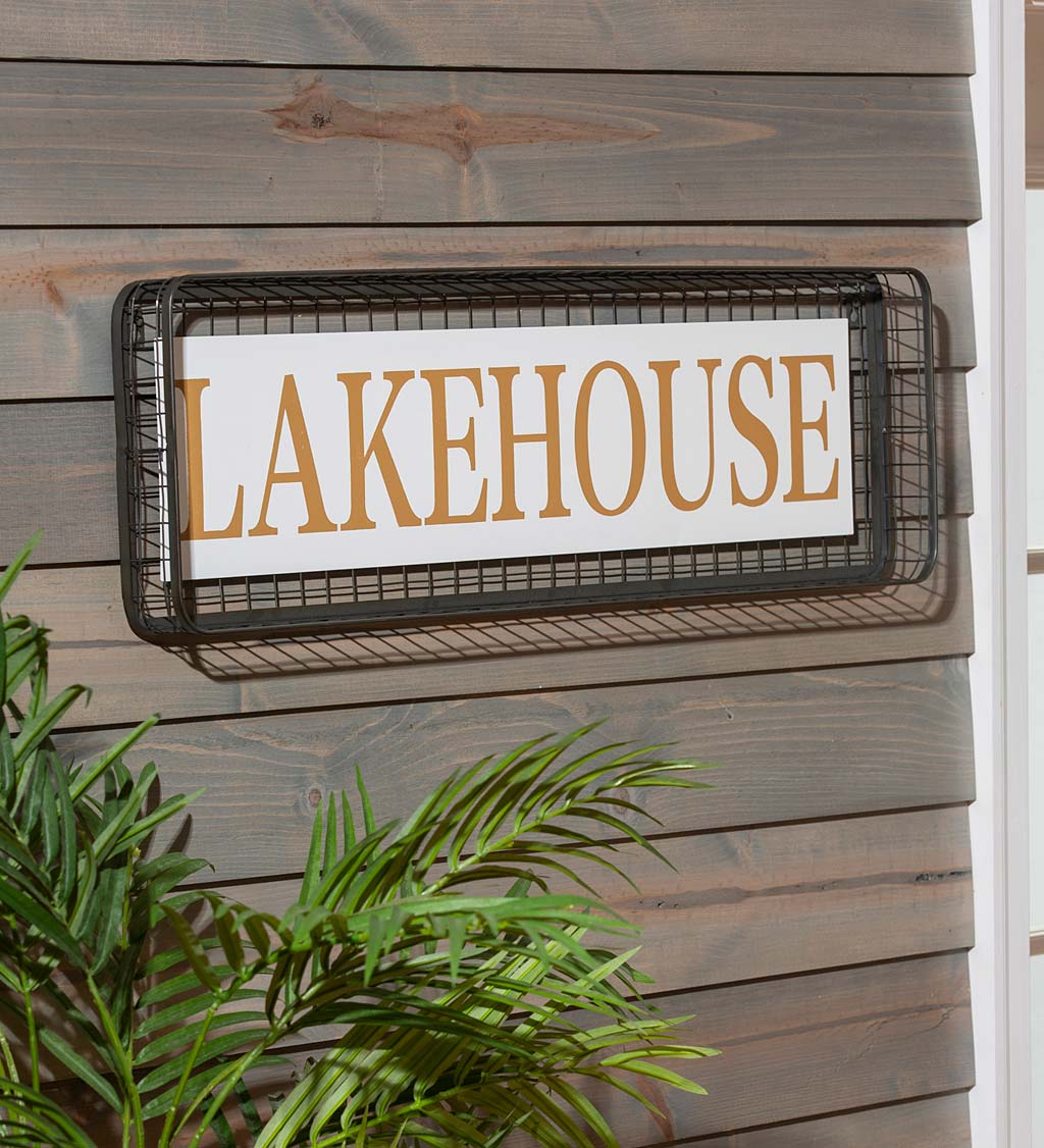 Outdoor Metal Lakehouse Sign