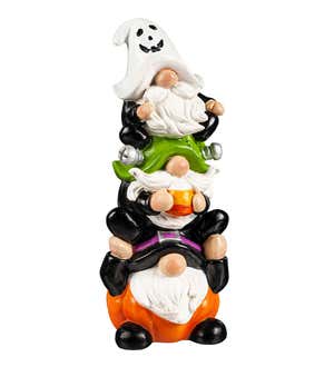 Stacked Halloween Gnome Trio