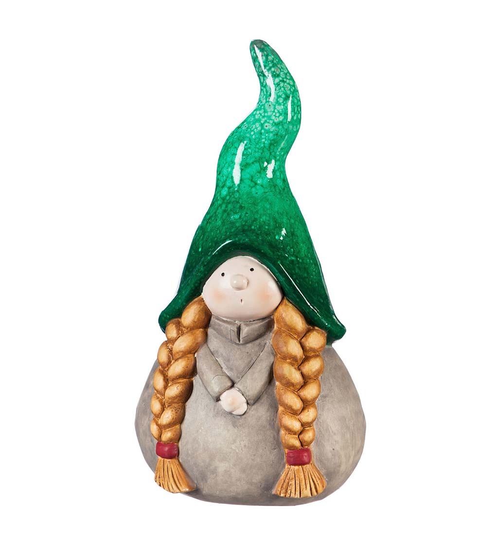 Ceramic Lady Gnome Garden Statuary