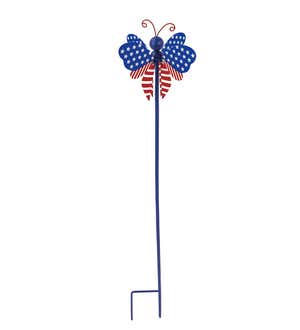 American Flag Spinning Winged Garden Stake