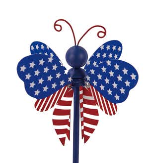 American Flag Spinning Winged Garden Stake