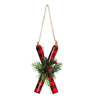 Alpine Ski Christmas Tree Ornaments, Set of 2