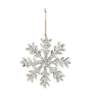 Mosaic Mirror Snowflake Christmas Tree Ornament