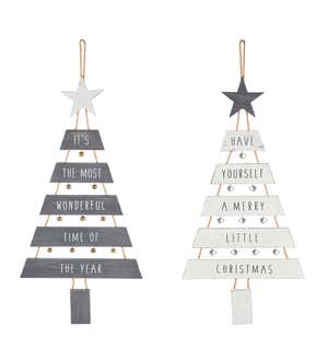 Christmas Tree Wall Décor, Set of 2