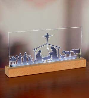 LED Tabletop Nativity Silhouette