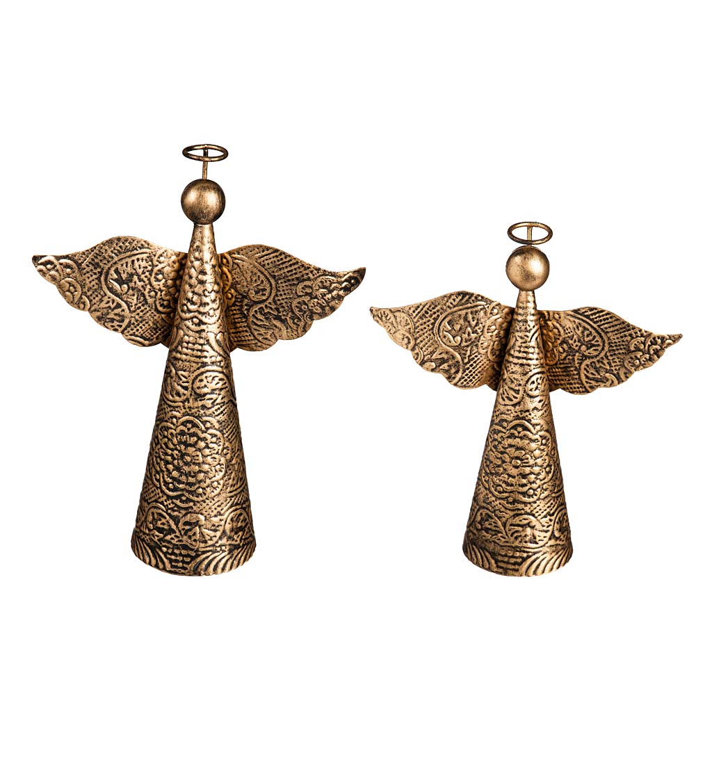 Embossed Golden Angels, Set of 2