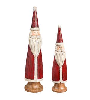 Vintage Santa Garden Statuaries, Set of 2