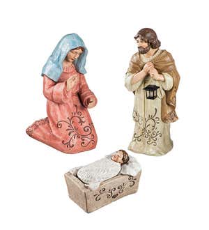 Large Solar Nativity Garden Statues, Set of 3